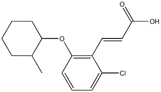 3-{2-chloro-6-[(2-methylcyclohexyl)oxy]phenyl}prop-2-enoic acid 化学構造式