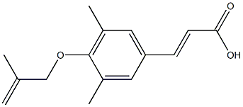 3-{3,5-dimethyl-4-[(2-methylprop-2-en-1-yl)oxy]phenyl}prop-2-enoic acid,,结构式