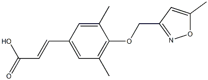 3-{3,5-dimethyl-4-[(5-methyl-1,2-oxazol-3-yl)methoxy]phenyl}prop-2-enoic acid Structure