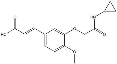 3-{3-[(cyclopropylcarbamoyl)methoxy]-4-methoxyphenyl}prop-2-enoic acid,,结构式