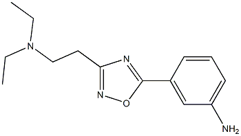 3-{3-[2-(diethylamino)ethyl]-1,2,4-oxadiazol-5-yl}aniline,,结构式