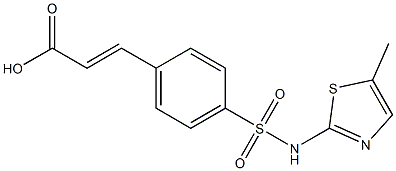 3-{4-[(5-methyl-1,3-thiazol-2-yl)sulfamoyl]phenyl}prop-2-enoic acid Structure