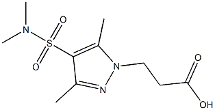 3-{4-[(dimethylamino)sulfonyl]-3,5-dimethyl-1H-pyrazol-1-yl}propanoic acid Structure