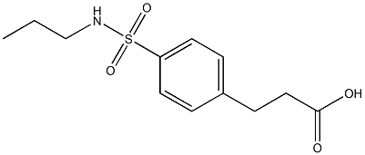 3-{4-[(propylamino)sulfonyl]phenyl}propanoic acid,,结构式