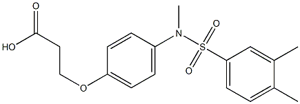 3-{4-[[(3,4-dimethylphenyl)sulfonyl](methyl)amino]phenoxy}propanoic acid