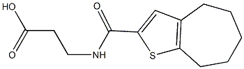 3-{4H,5H,6H,7H,8H-cyclohepta[b]thiophen-2-ylformamido}propanoic acid 结构式