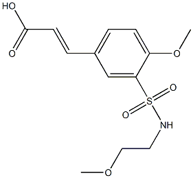 3-{4-methoxy-3-[(2-methoxyethyl)sulfamoyl]phenyl}prop-2-enoic acid Struktur