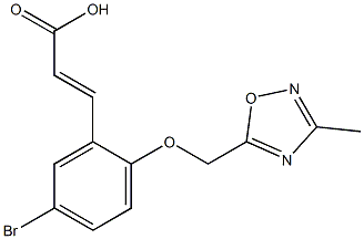 3-{5-bromo-2-[(3-methyl-1,2,4-oxadiazol-5-yl)methoxy]phenyl}prop-2-enoic acid Struktur