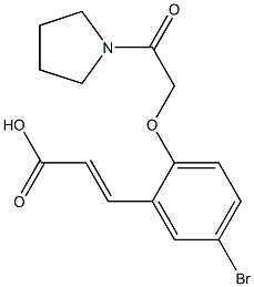 3-{5-bromo-2-[2-oxo-2-(pyrrolidin-1-yl)ethoxy]phenyl}prop-2-enoic acid Structure