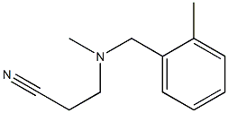 3-{methyl[(2-methylphenyl)methyl]amino}propanenitrile Structure