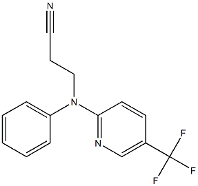 3-{phenyl[5-(trifluoromethyl)pyridin-2-yl]amino}propanenitrile Struktur