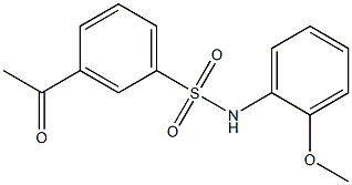 3-acetyl-N-(2-methoxyphenyl)benzene-1-sulfonamide 结构式