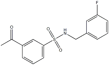 3-acetyl-N-[(3-fluorophenyl)methyl]benzene-1-sulfonamide Structure
