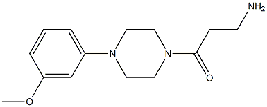 3-amino-1-[4-(3-methoxyphenyl)piperazin-1-yl]propan-1-one 化学構造式