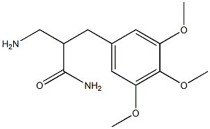 3-amino-2-[(3,4,5-trimethoxyphenyl)methyl]propanamide 结构式