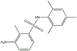 3-amino-2-methyl-N-(2,4,6-trimethylphenyl)benzene-1-sulfonamide 化学構造式