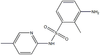 3-amino-2-methyl-N-(5-methylpyridin-2-yl)benzene-1-sulfonamide Struktur