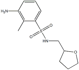3-amino-2-methyl-N-(oxolan-2-ylmethyl)benzene-1-sulfonamide 结构式