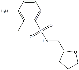 3-amino-2-methyl-N-(oxolan-2-ylmethyl)benzene-1-sulfonamide Struktur