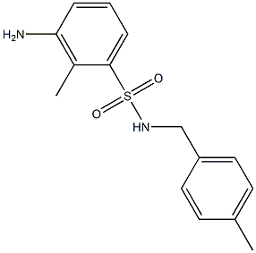 3-amino-2-methyl-N-[(4-methylphenyl)methyl]benzene-1-sulfonamide Structure