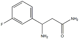 3-amino-3-(3-fluorophenyl)propanamide 结构式