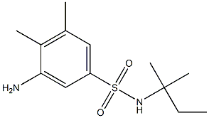 3-amino-4,5-dimethyl-N-(2-methylbutan-2-yl)benzene-1-sulfonamide 结构式