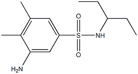 3-amino-4,5-dimethyl-N-(pentan-3-yl)benzene-1-sulfonamide,,结构式