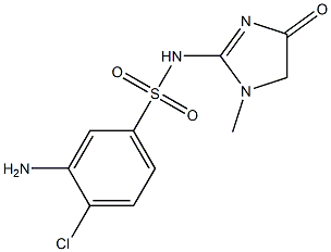 3-amino-4-chloro-N-(1-methyl-4-oxo-4,5-dihydro-1H-imidazol-2-yl)benzene-1-sulfonamide