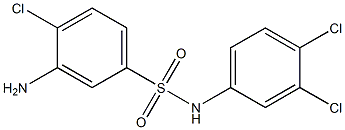 3-amino-4-chloro-N-(3,4-dichlorophenyl)benzene-1-sulfonamide 结构式