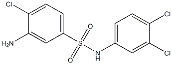 3-amino-4-chloro-N-(3,4-dichlorophenyl)benzene-1-sulfonamide,,结构式