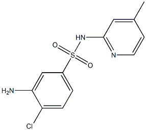 3-amino-4-chloro-N-(4-methylpyridin-2-yl)benzene-1-sulfonamide,,结构式