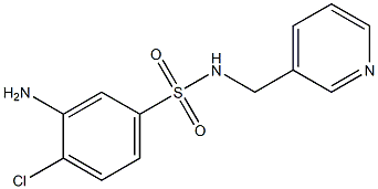 3-amino-4-chloro-N-(pyridin-3-ylmethyl)benzene-1-sulfonamide 结构式