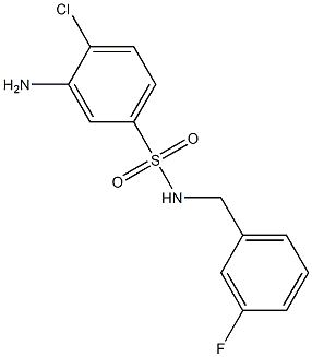 3-amino-4-chloro-N-[(3-fluorophenyl)methyl]benzene-1-sulfonamide 结构式