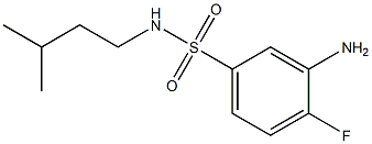 3-amino-4-fluoro-N-(3-methylbutyl)benzene-1-sulfonamide 结构式