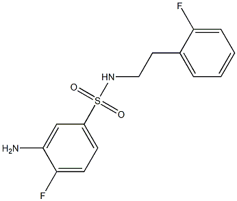  3-amino-4-fluoro-N-[2-(2-fluorophenyl)ethyl]benzene-1-sulfonamide