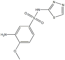 3-amino-4-methoxy-N-(1,3,4-thiadiazol-2-yl)benzene-1-sulfonamide