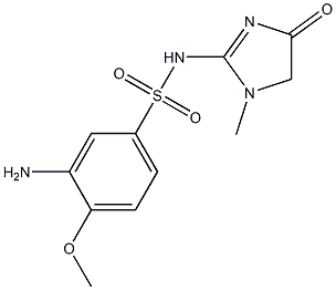 3-amino-4-methoxy-N-(1-methyl-4-oxo-4,5-dihydro-1H-imidazol-2-yl)benzene-1-sulfonamide