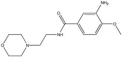 3-amino-4-methoxy-N-(2-morpholin-4-ylethyl)benzamide Struktur