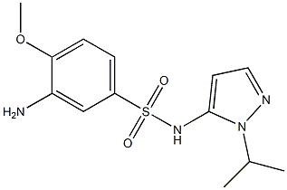 3-amino-4-methoxy-N-[1-(propan-2-yl)-1H-pyrazol-5-yl]benzene-1-sulfonamide Structure