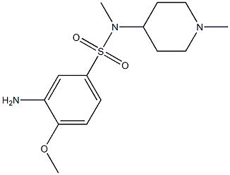 3-amino-4-methoxy-N-methyl-N-(1-methylpiperidin-4-yl)benzene-1-sulfonamide,,结构式