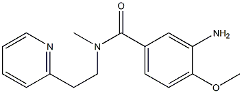 3-amino-4-methoxy-N-methyl-N-[2-(pyridin-2-yl)ethyl]benzamide 结构式