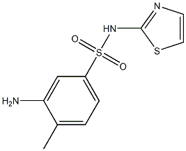 3-amino-4-methyl-N-(1,3-thiazol-2-yl)benzene-1-sulfonamide Struktur