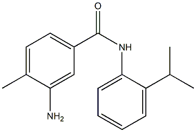 3-amino-4-methyl-N-[2-(propan-2-yl)phenyl]benzamide,,结构式