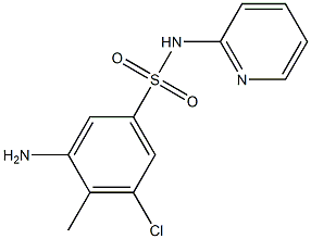 3-amino-5-chloro-4-methyl-N-(pyridin-2-yl)benzene-1-sulfonamide 结构式