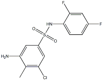 3-amino-5-chloro-N-(2,4-difluorophenyl)-4-methylbenzene-1-sulfonamide 结构式