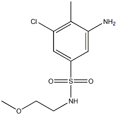 3-amino-5-chloro-N-(2-methoxyethyl)-4-methylbenzene-1-sulfonamide Structure