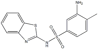 3-amino-N-(1,3-benzothiazol-2-yl)-4-methylbenzene-1-sulfonamide Structure