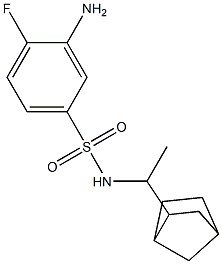 3-amino-N-(1-{bicyclo[2.2.1]heptan-2-yl}ethyl)-4-fluorobenzene-1-sulfonamide,,结构式
