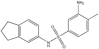 3-amino-N-(2,3-dihydro-1H-inden-5-yl)-4-methylbenzene-1-sulfonamide,,结构式