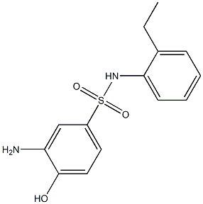 3-amino-N-(2-ethylphenyl)-4-hydroxybenzene-1-sulfonamide 结构式